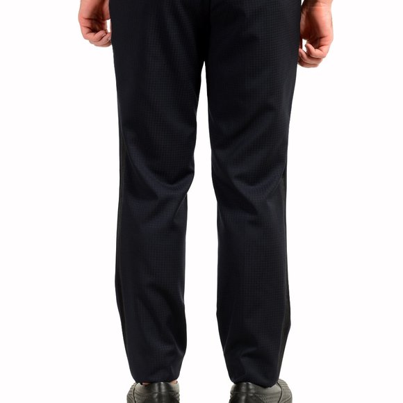 Hugo Boss Men's "Arti/Hesten201E1" Blue Plaid 100% Wool Flat Front Dress Pants - Picture 5 of 5